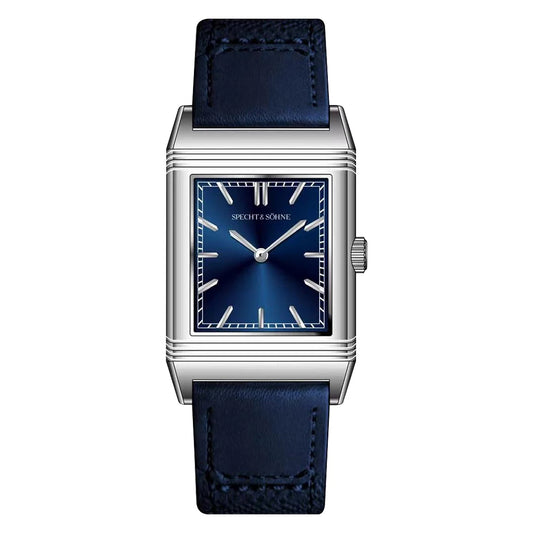 Specht & Sohne V2 Flip Face Tank Swiss Quartz Movement - Blue Color